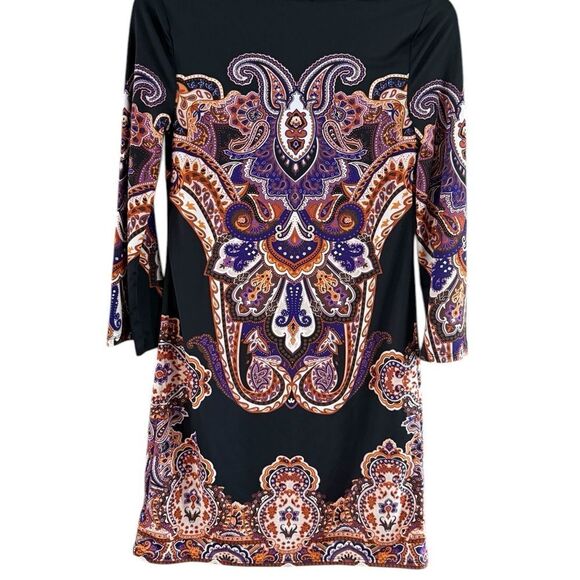 INC International Concepts Black Multicolor Mini Dress - Picture 8 of 8